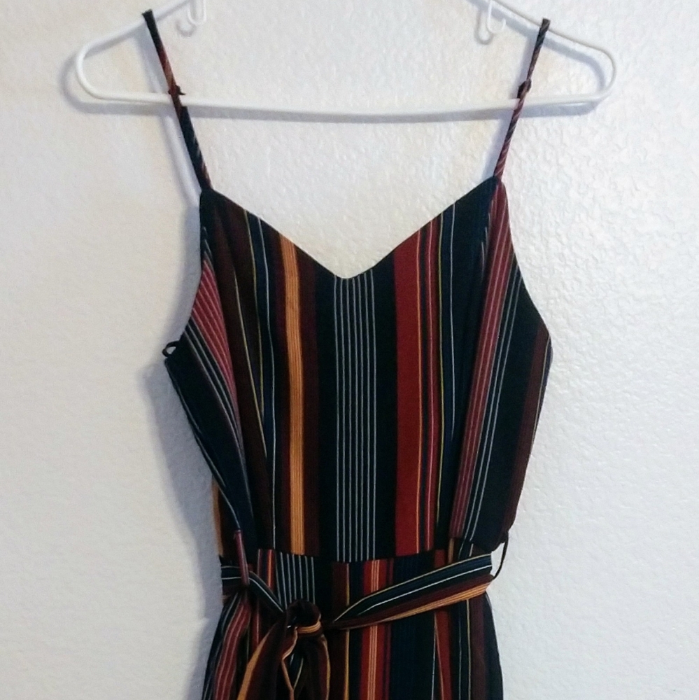 Wide leg striped Jumpsuit